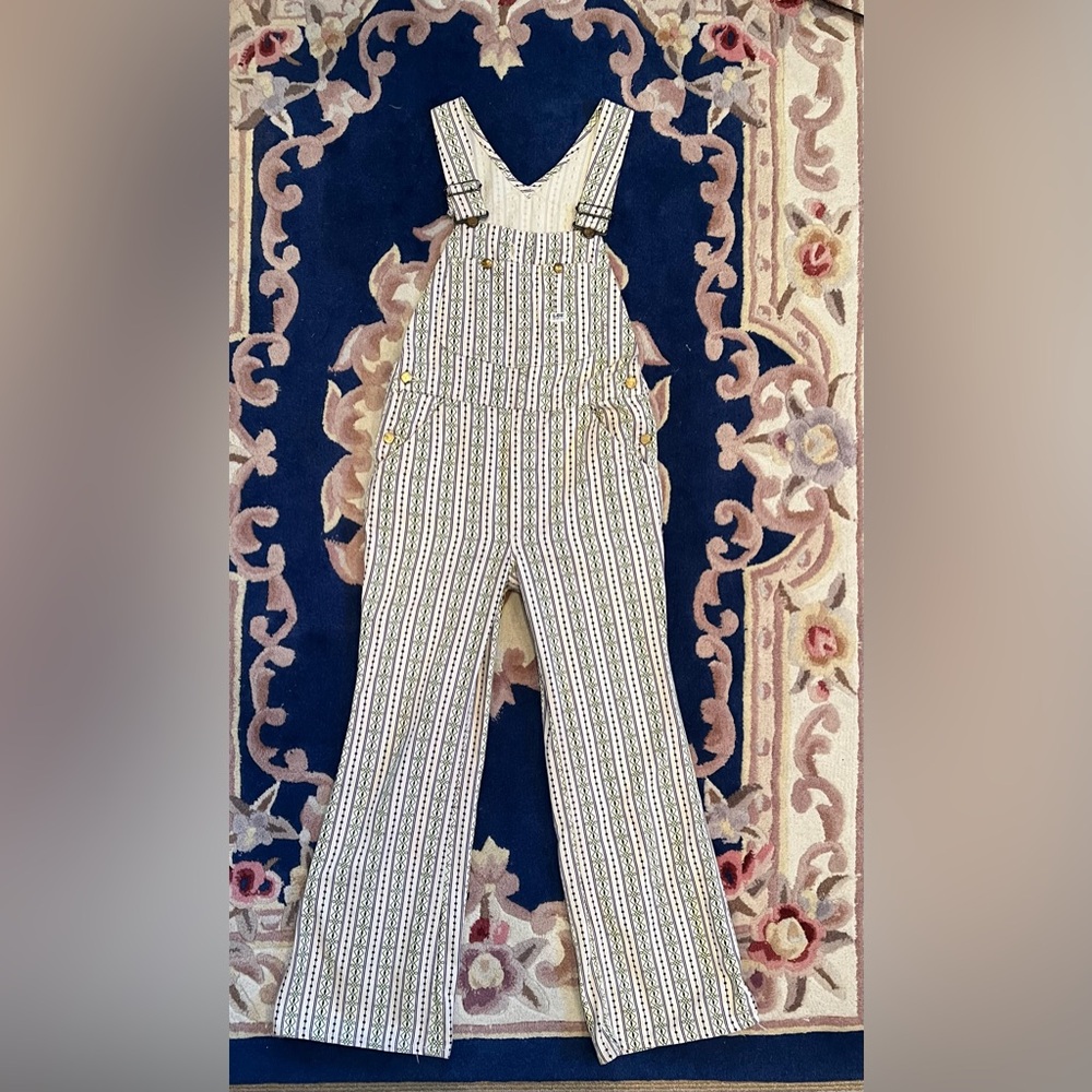 Lee Black and White Striped Jumpsuit